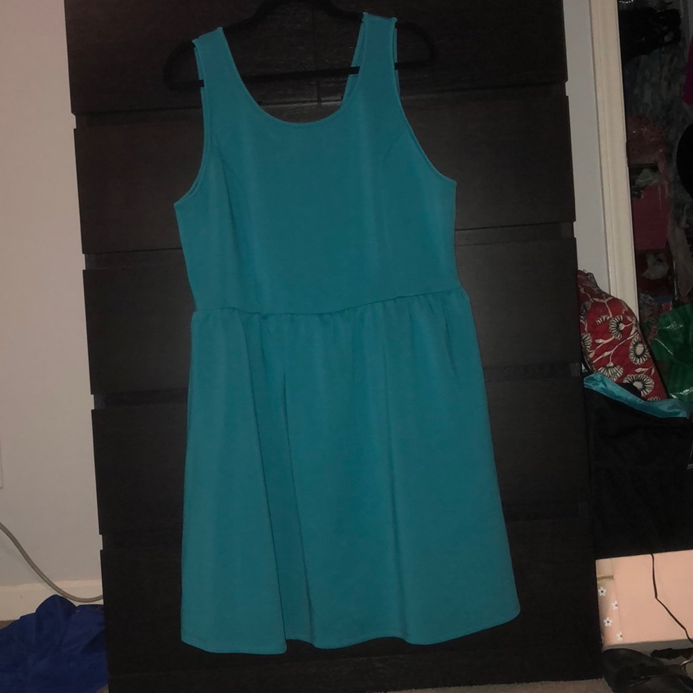 Teal scuba dress